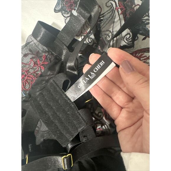 NEW $78 Oh La La‎ Cheri [ PLUS 2X ] Curvy Lingerie Azalea Lace Teddy #6334 - Picture 12 of 13